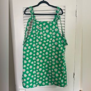 Lucy & Yak Mini Pini Corduroy Daisy Dress - Green